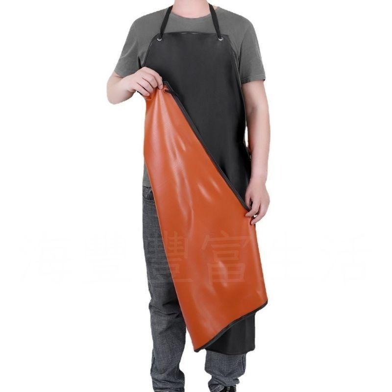 {台北出貨} 防水圍裙 圍裙 工作圍裙 割草機圍裙 萬用圍裙 耐酸 耐鹼 水産工作 防油 食堂洗碗工 食品廠圍腰-細節圖9