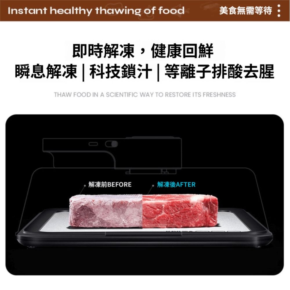極速回鮮解凍盒 牛排 鮭魚 解凍板 解凍盒-細節圖6