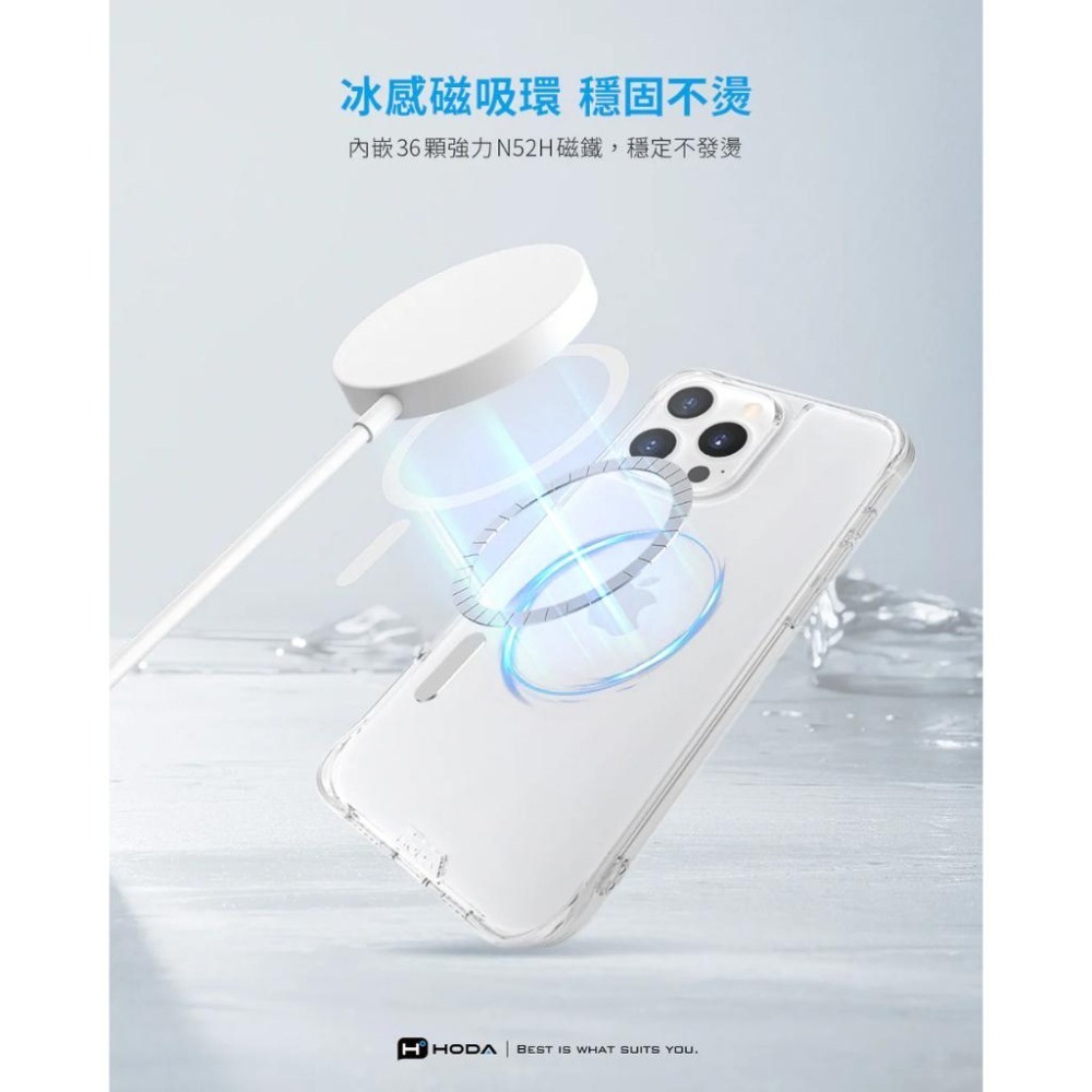 hoda 晶石玻璃軍規防摔保護殼 MagSafe 適用 iPhone 17 16 15 14 13 12 手機殼-細節圖8