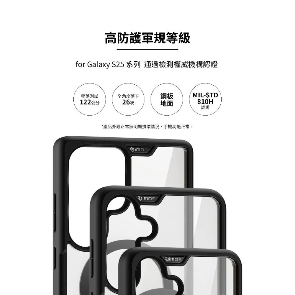 imos 透明軍規防摔殼 磁吸殼 透明殼 黑色 S26 Ultra 25 Ultra magsafe-細節圖3