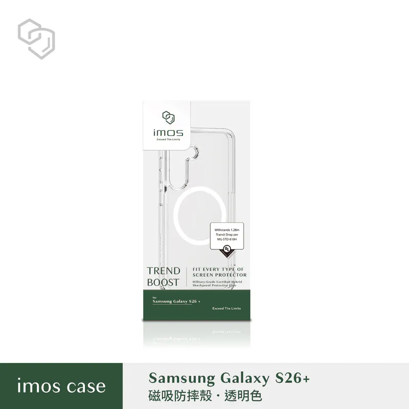 imos 透明軍規防摔殼 磁吸殼 透明殼 黑色 S26 Ultra 25 Ultra magsafe-規格圖9