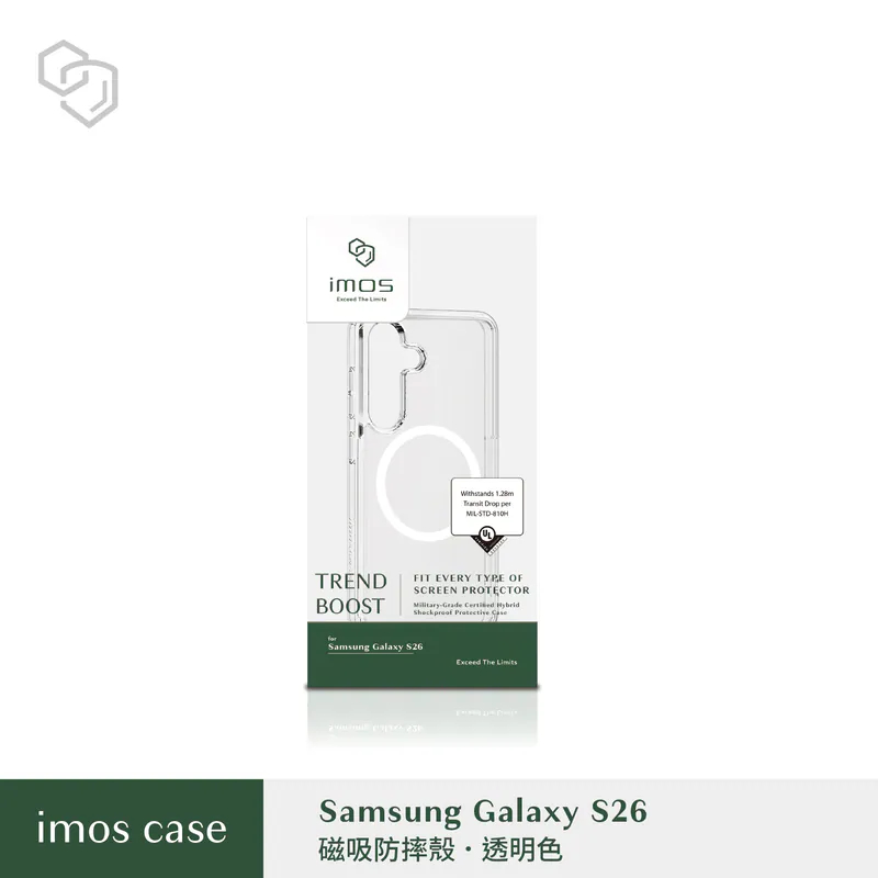 imos 透明軍規防摔殼 磁吸殼 透明殼 黑色 S26 Ultra 25 Ultra magsafe-規格圖9