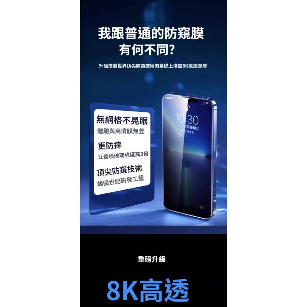 防窺保護貼 防偷窺滿版玻璃貼 適用iPhone 17 16 15 14 13 12 11 防窺片 防窺 保護貼 玻璃貼-細節圖7