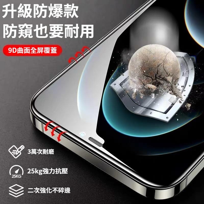 360度防偷窺滿版玻璃貼 霧面防窺 保護貼 iPhone 17 16 15 14 13 12 11 Pro Max XR-細節圖7