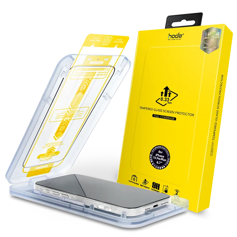 hoda 亮面玻璃保護貼附無塵太空艙貼膜神器 適用iPhone 17 16 15 14 13 12 11 SE系列-規格圖9