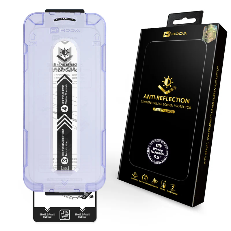 hoda AR抗反射玻璃保護貼附無塵太空艙貼膜神器 適用iPhone17 16 15 14 13 12 11系列-規格圖10
