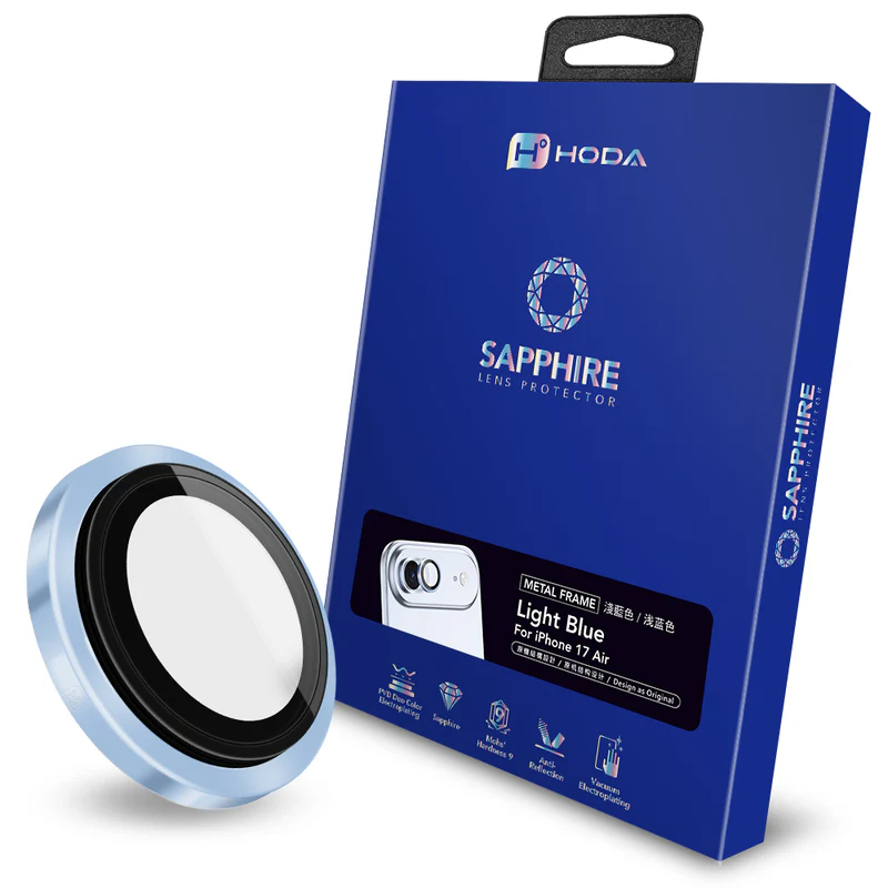 hoda 藍寶石鏡頭保護貼 iPhone 17 /16 系列適用，金屬框設計，燒鈦工藝-規格圖10