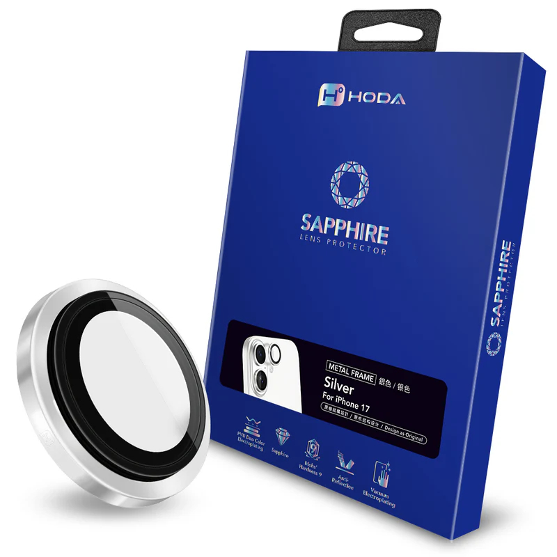 hoda 藍寶石鏡頭保護貼 iPhone 17 /16 系列適用，金屬框設計，燒鈦工藝-規格圖10