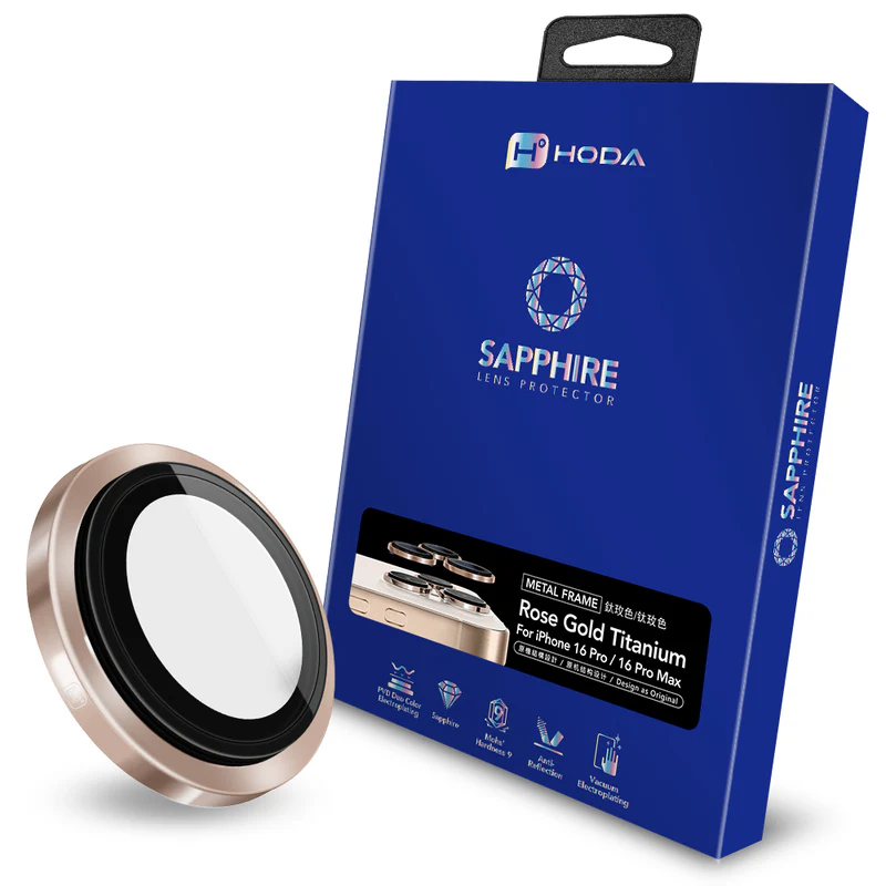 hoda 藍寶石鏡頭保護貼 iPhone 17 /16 系列適用，金屬框設計，燒鈦工藝-規格圖10