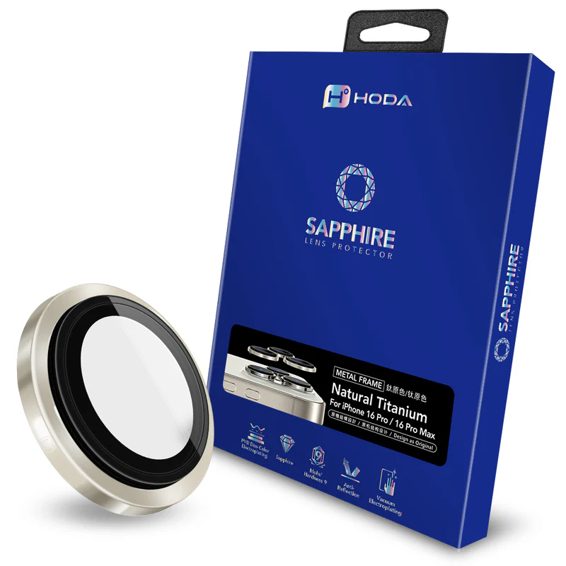hoda 藍寶石鏡頭保護貼 iPhone 17 /16 系列適用，金屬框設計，燒鈦工藝-規格圖10