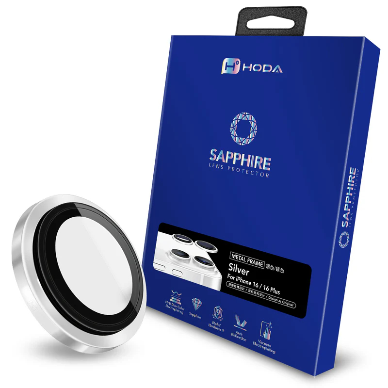 hoda 藍寶石鏡頭保護貼 iPhone 17 /16 系列適用，金屬框設計，燒鈦工藝-規格圖10