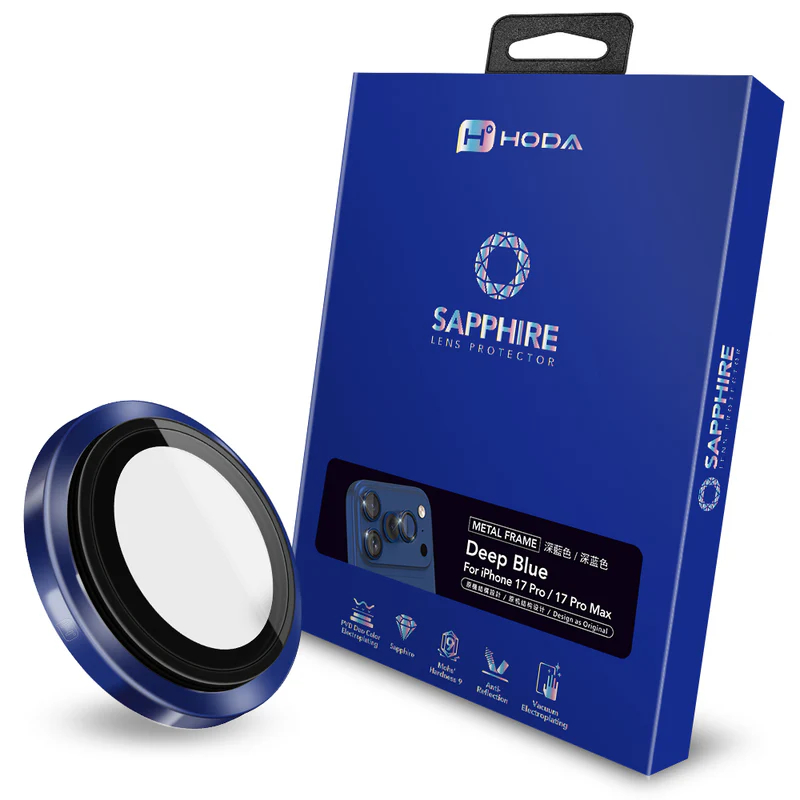 hoda 藍寶石鏡頭保護貼 iPhone 17 /16 系列適用，金屬框設計，燒鈦工藝-規格圖10