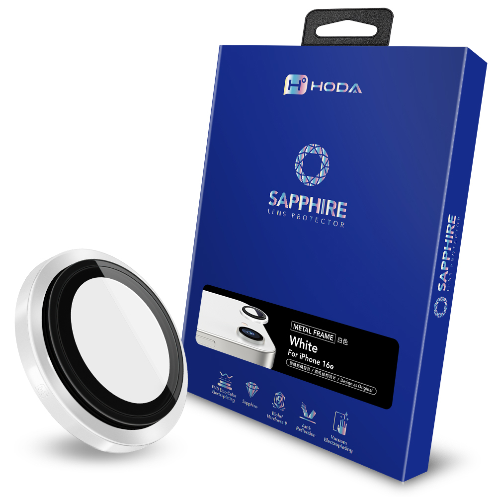 hoda 藍寶石鏡頭保護貼 iPhone 17 /16 系列適用，金屬框設計，燒鈦工藝-規格圖10