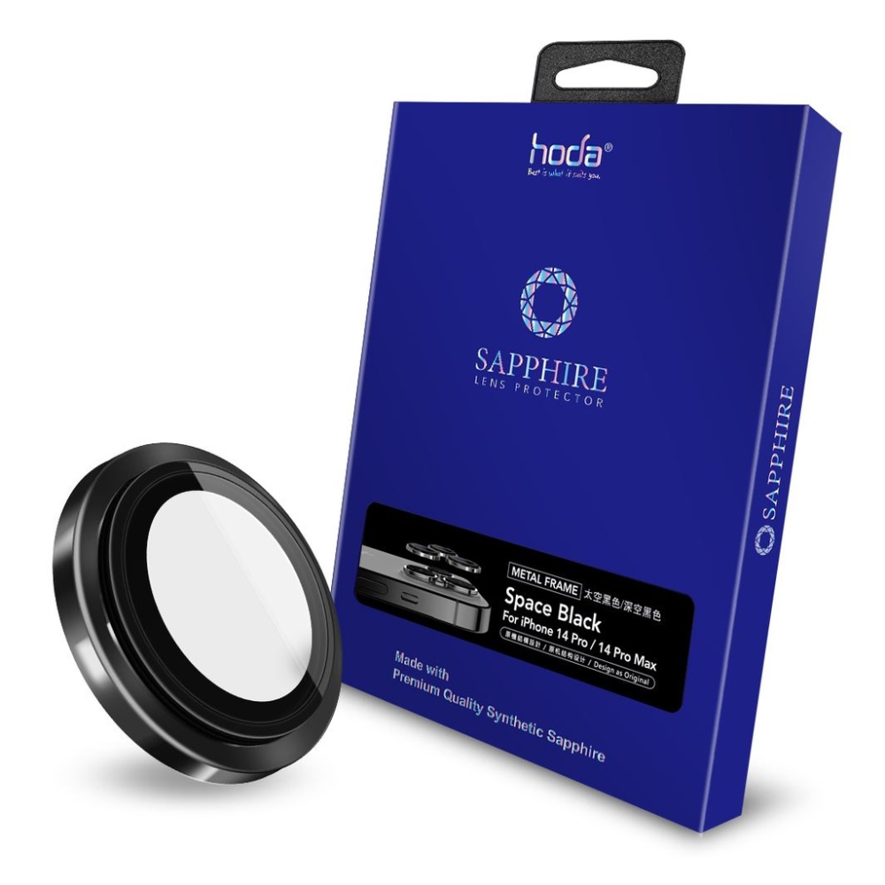 hoda 藍寶石鏡頭保護貼 iPhone 15/14 系列適用，金屬框設計，燒鈦工藝-規格圖10