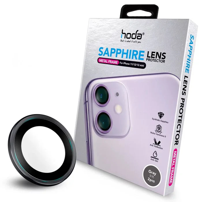 hoda 藍寶石鏡頭保護貼 iPhone 13/12/11 系列適用，金屬框設計，燒鈦工藝-規格圖10