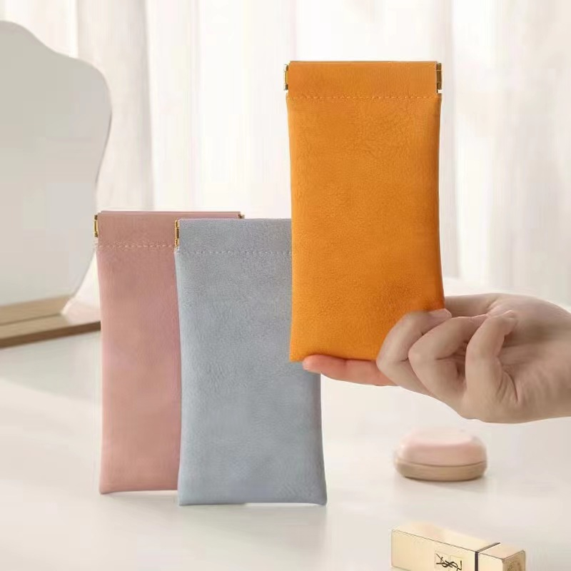 眼鏡收納包 隨身彈力眼鏡收納包 奶油感皮質 眼鏡收納 眼鏡套 收納包 眼鏡盒 眼鏡袋-細節圖2