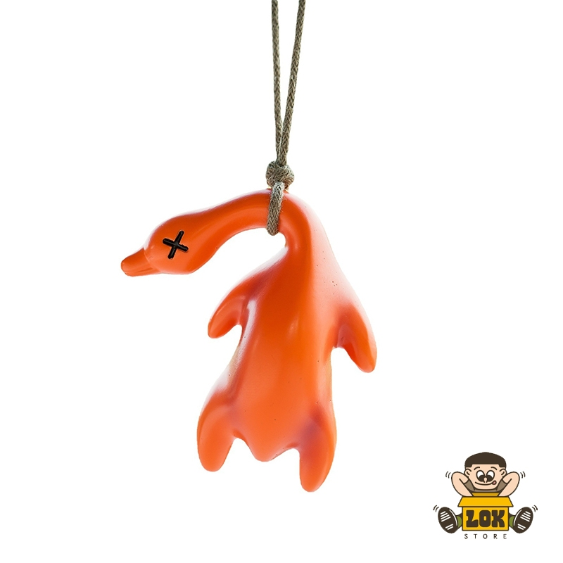 【變色烤鴨吊飾】可愛創意汽車後視鏡掛件 車內裝飾擺件-細節圖2