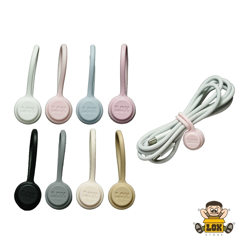 【LOKSTORE 磁吸式理線器】手機充電線/耳機線收納 捲線器 整線器 可愛造型-細節圖2