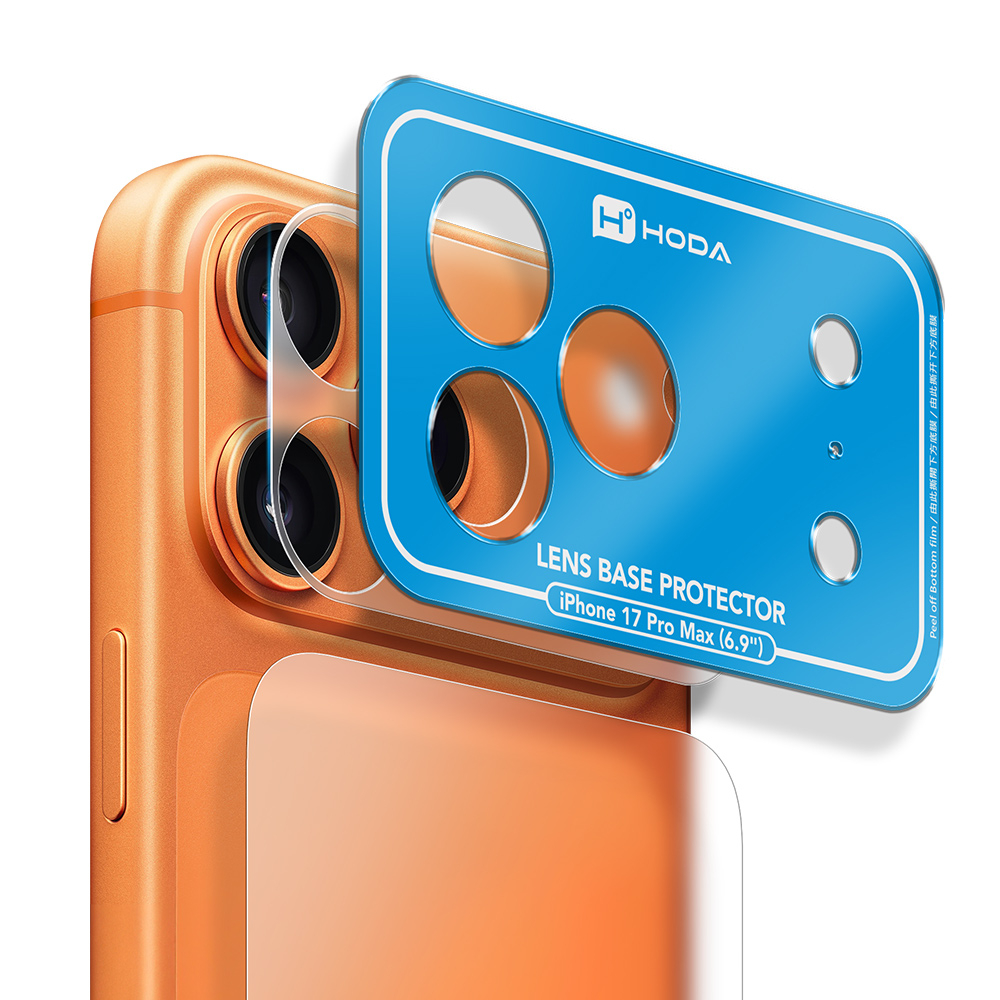 HODA iPhone 17 Pro / Pro Max 滿版鏡頭底座貼 + 霧面背貼-規格圖9