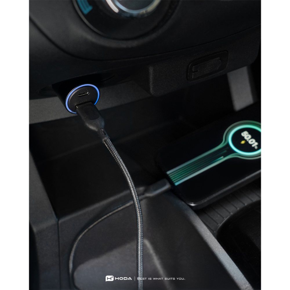 HODA 63W 雙孔 車載充電器 USB-C USB-A 車用 PD快充-細節圖7