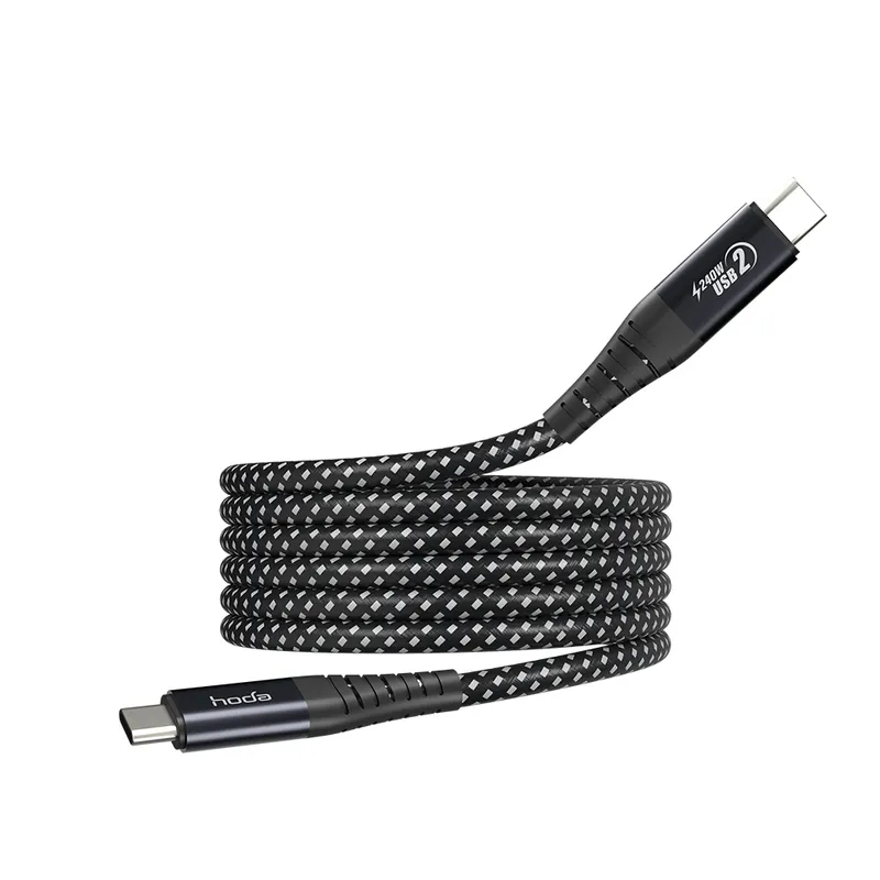 HODA USB-C to C / USB-C to Lightning 磁吸收納編織快充線 1.2m/2m-規格圖9