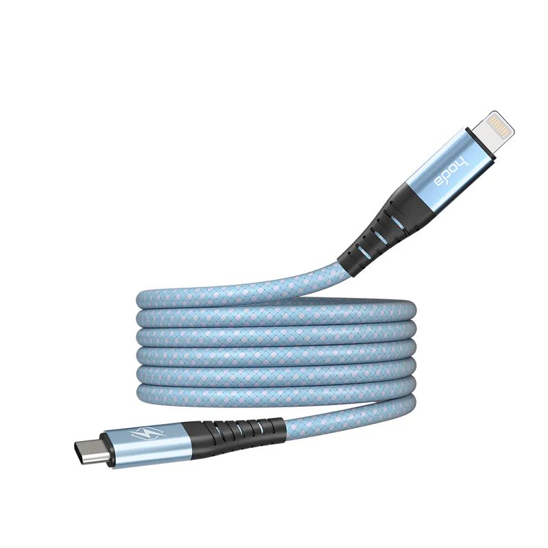 HODA USB-C to C / USB-C to Lightning 磁吸收納編織快充線 1.2m/2m-規格圖9