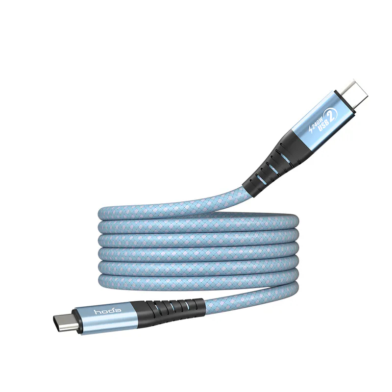 HODA USB-C to C / USB-C to Lightning 磁吸收納編織快充線 1.2m/2m-規格圖9