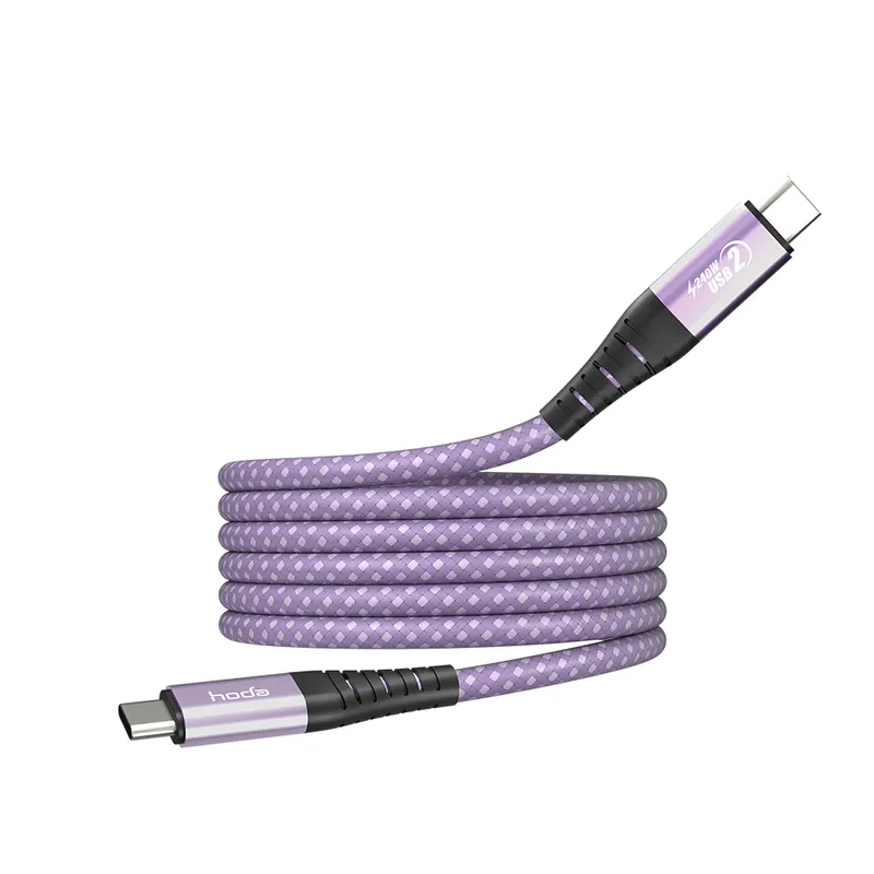 HODA USB-C to C / USB-C to Lightning 磁吸收納編織快充線 1.2m/2m-規格圖9