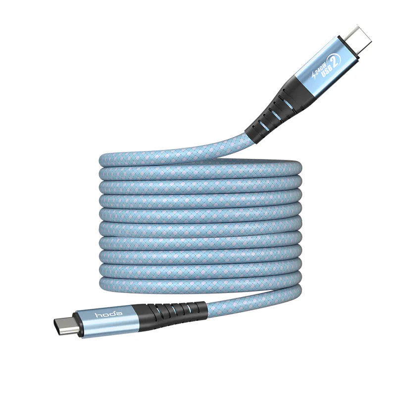 HODA USB-C to C / USB-C to Lightning 磁吸收納編織快充線 1.2m/2m-規格圖9