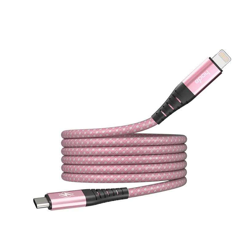 HODA USB-C to C / USB-C to Lightning 磁吸收納編織快充線 1.2m/2m-規格圖9