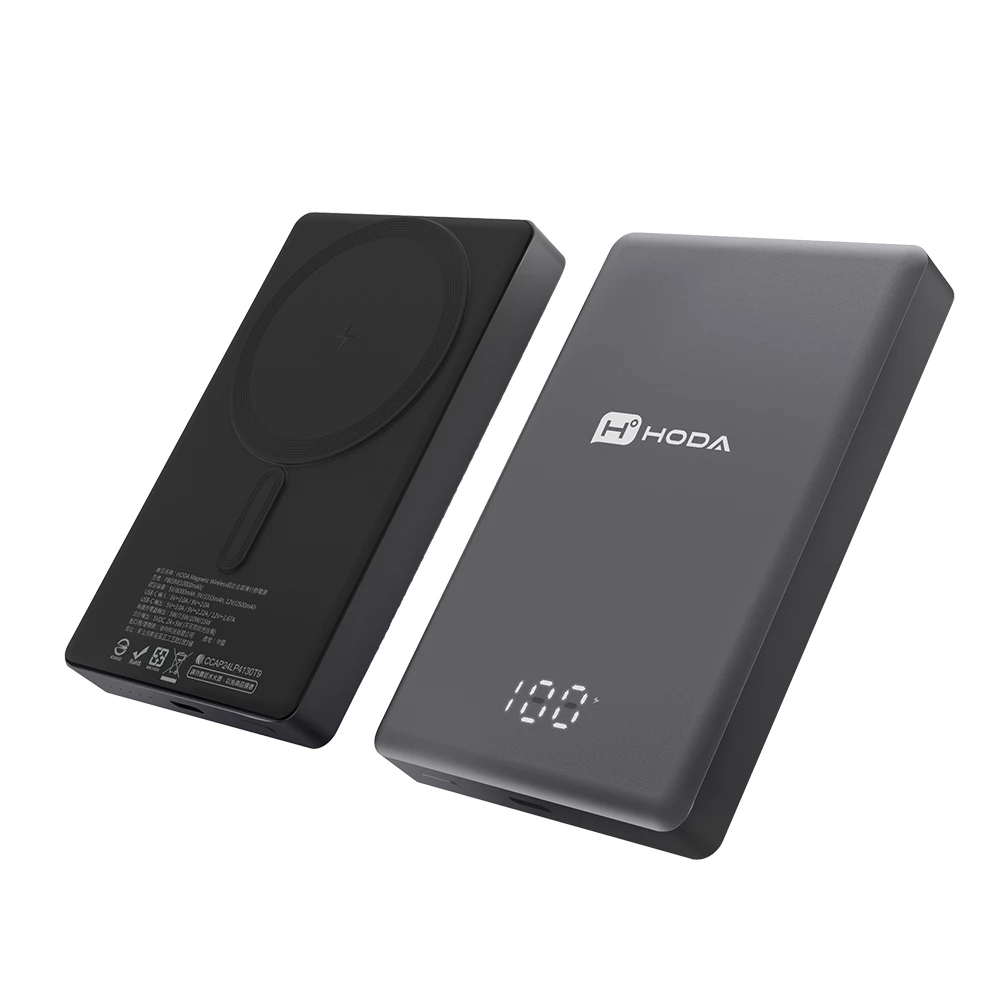 隔日到貨hoda Magnetic Wireless 鋁合金超薄行動電源 5000mAh 10000mAh 快充 行動充-細節圖2