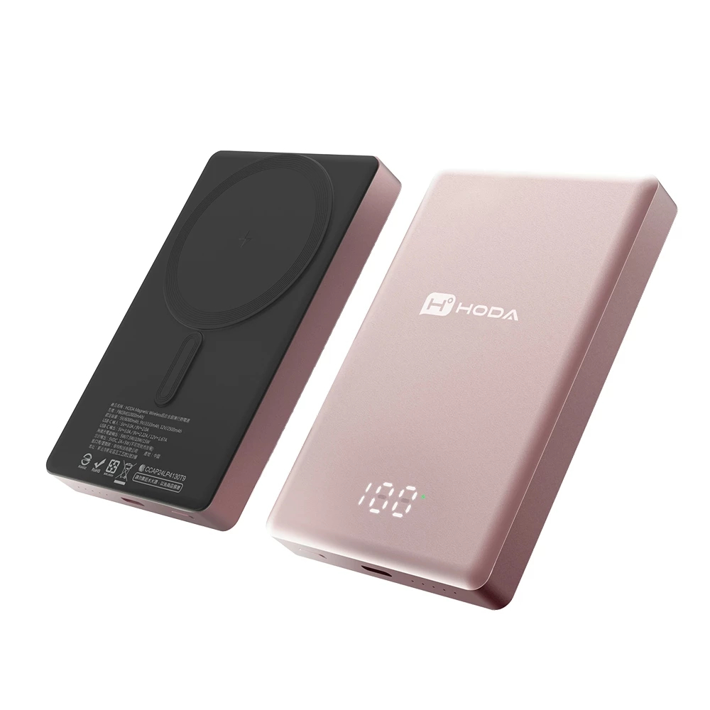 隔日到貨hoda Magnetic Wireless 鋁合金超薄行動電源 5000mAh 10000mAh 快充 行動充-細節圖4