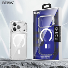 【日本 BEVAS】永不發黃 磁吸鏡頭支架透明殼 iPhone 17 全系列手機殼 防摔殼 保護殼 支架殼-規格圖9