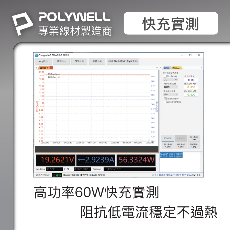 POLYWELL USB3.1 Type-C 3A 0.5~3米 高速傳輸充電線 5Gbps 60W-細節圖5