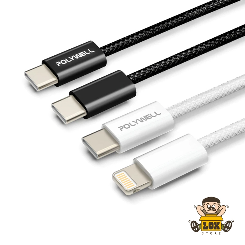 隔日配 POLYWELL Type-C PD編織快充線 3A 60W 20公分~3米 適用iPhone16 15 14-細節圖2