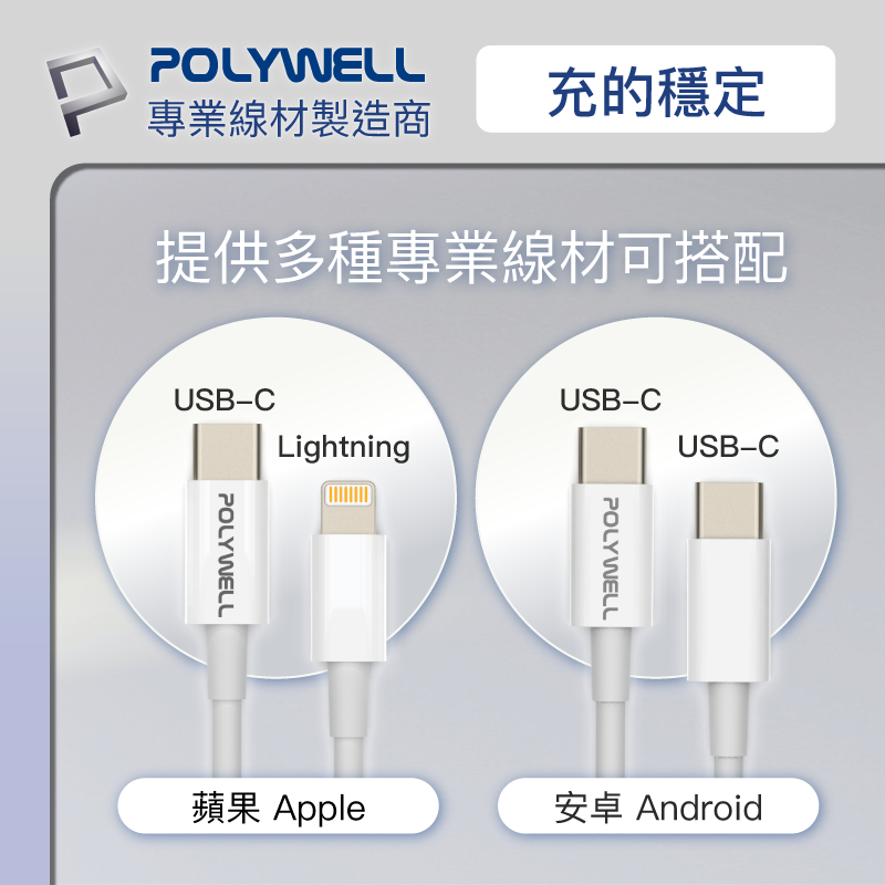 POLYWELL PD雙孔快充頭 20W Type-C充電頭 充電器 豆腐頭 適用於蘋果iPhone 寶利威爾 台灣現貨-細節圖8