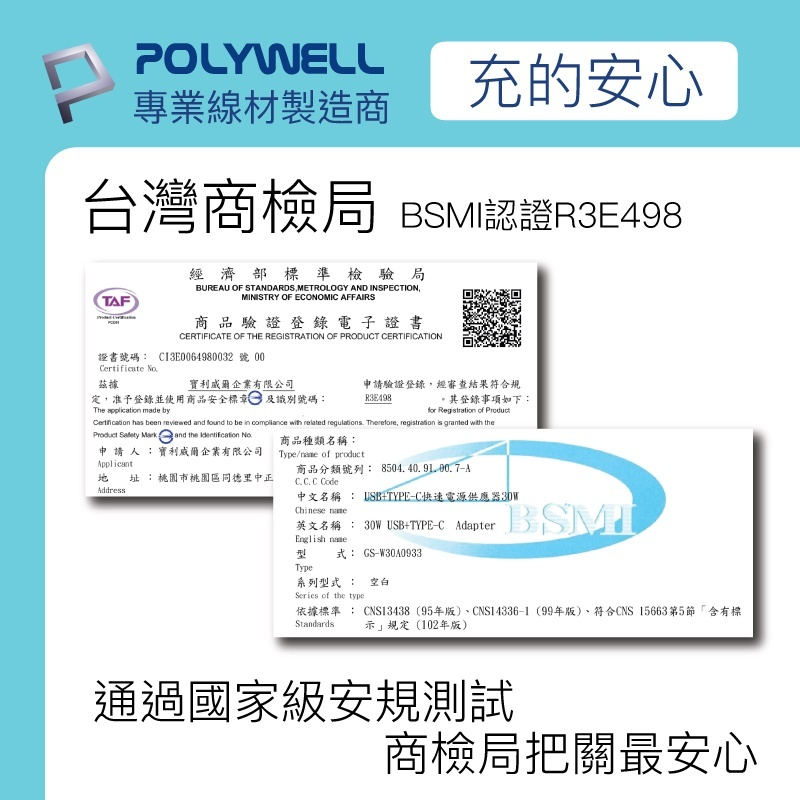 POLYWELL PD雙孔快充頭 30W Type-C充電器 豆腐頭 適用蘋果iPhone快充 寶利威爾 台灣現貨-細節圖6