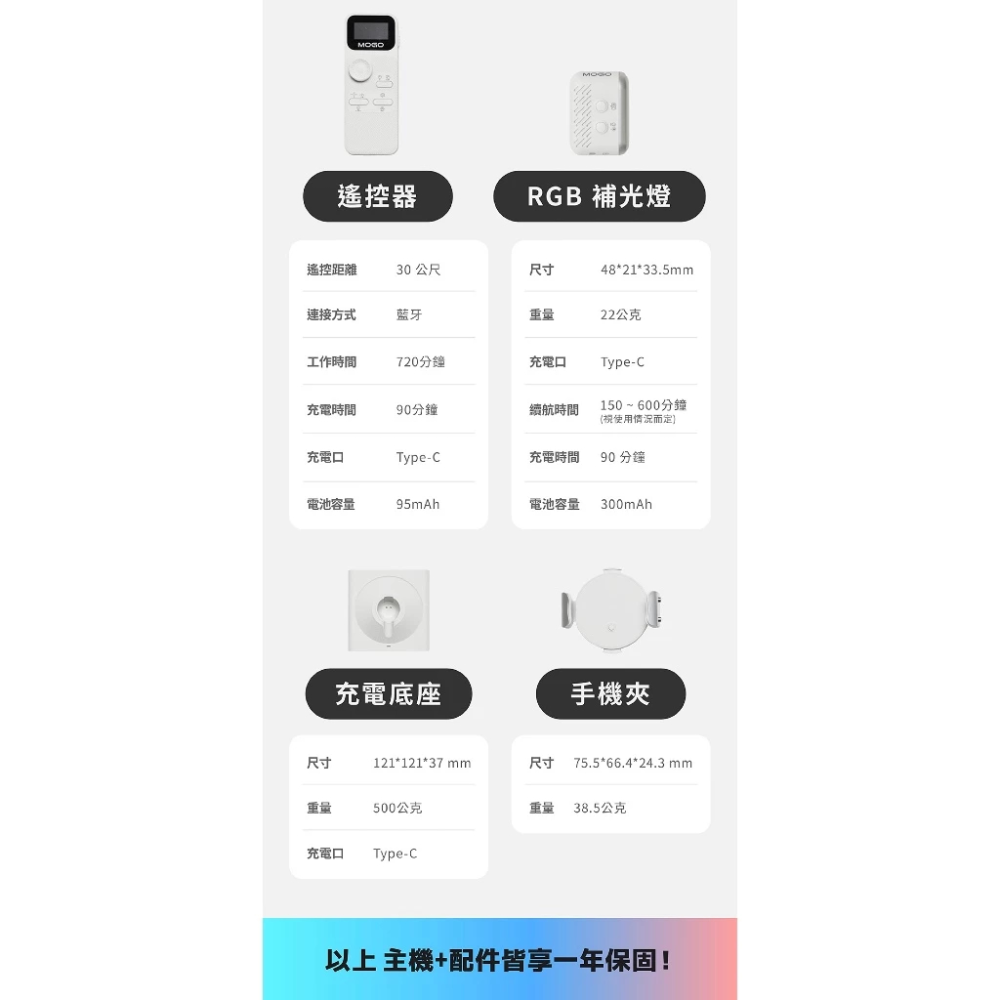 【COMITOK】MOGO MFi手機三軸穩定器 Dockkit AI追蹤 防手震 摺疊收納 iphone專用 支架-細節圖7
