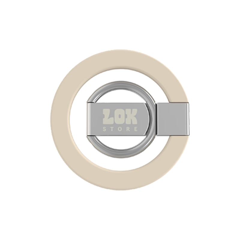LOK磁吸指環支架-燕麥奶(贈引磁片)