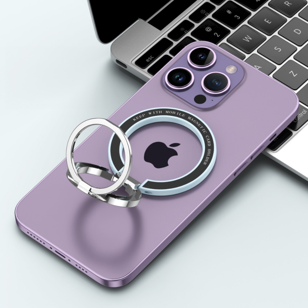 雙環磁吸指環支架-藍色