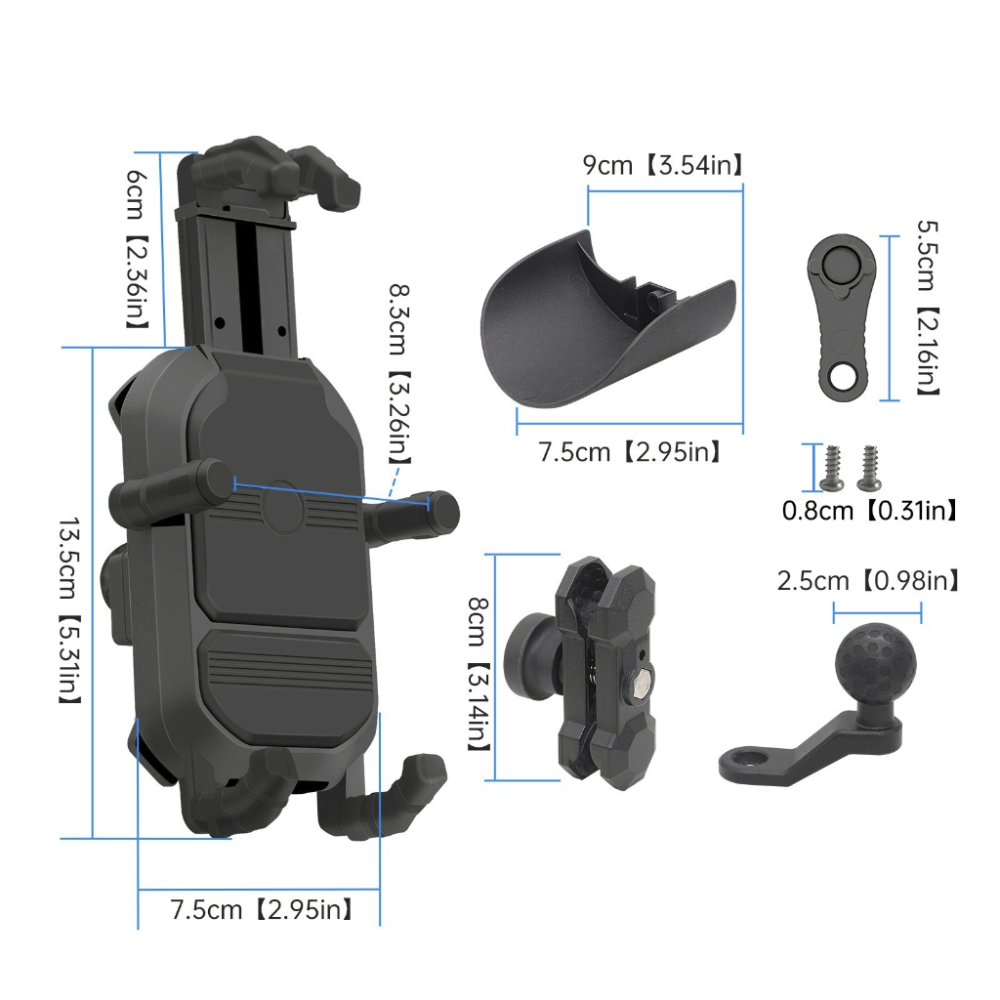 隔日到貨~機車手機支架 防震 八爪減震帶防盜 六爪 手機架 遮陽 擋雨 摩托車 支架 外送必備 防震支架-細節圖8