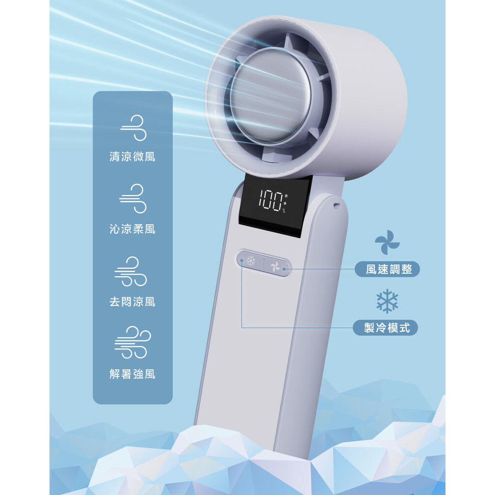 26年新款現貨 LaPO 製冷高速可折疊隨身風扇 5100mAh大電量 日本松下電芯 可出國 手持 掛頸-細節圖6