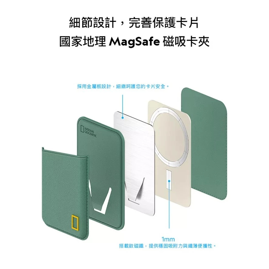 國家地理 National Geographic｜現貨 磁吸卡夾/卡夾支架 證件夾 卡夾 MagSafe 出國必備-細節圖8