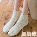 Ins 風 麻花 襪子 襪子低筒襪 襪子短筒襪 木邊耳短襪 韓系短襪 可愛女襪 襪子女短襪 韓國襪子 棉襪子 潮襪子 襪-規格圖9
