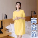 睡裙 冰絲睡衣 連衣裙 冰絲睡衣裙 連身裙 休閒套裝 居家服 韓國網紅 仿真絲 套裝 睡衣 短袖 女生睡衣 睡袍 夏季-規格圖9