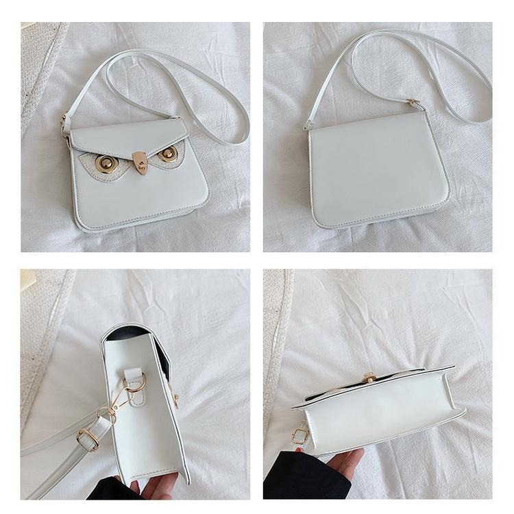 韓版卡通 搞怪貓頭鷹包 適合逛街約會上班 朋友學生同事聚會首選 現貨在台 放化妝用品 手機 筆 送禮兩相宜-細節圖3