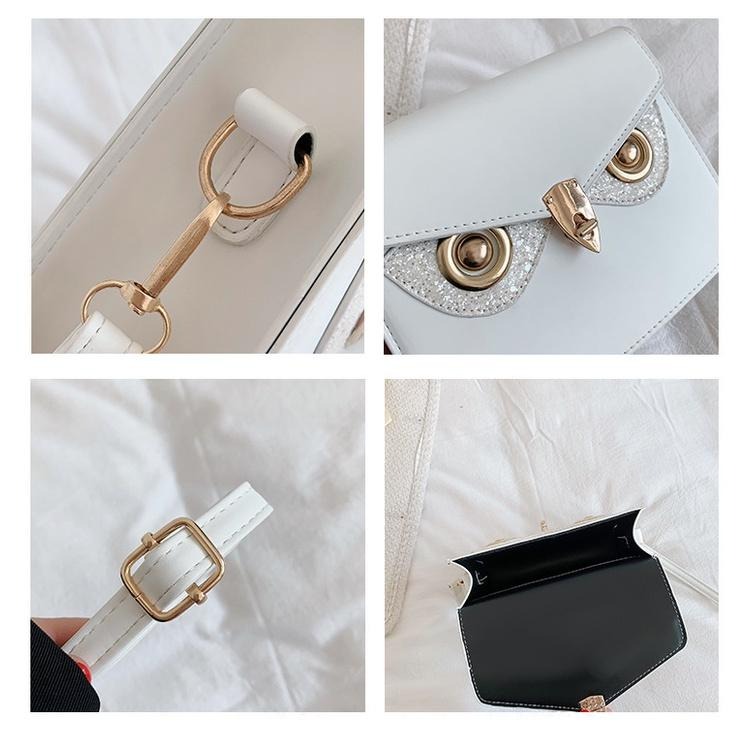 韓版卡通 搞怪貓頭鷹包 適合逛街約會上班 朋友學生同事聚會首選 現貨在台 放化妝用品 手機 筆 送禮兩相宜-細節圖4