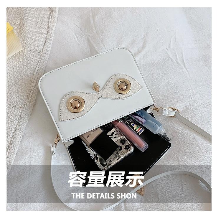 韓版卡通 搞怪貓頭鷹包 適合逛街約會上班 朋友學生同事聚會首選 現貨在台 放化妝用品 手機 筆 送禮兩相宜-細節圖5