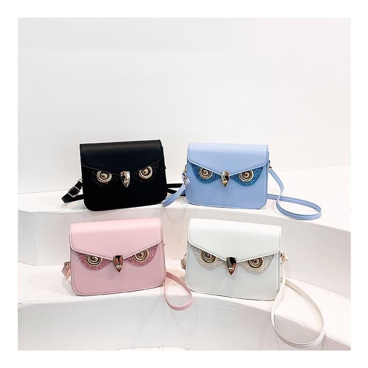 韓版卡通 搞怪貓頭鷹包 適合逛街約會上班 朋友學生同事聚會首選 現貨在台 放化妝用品 手機 筆 送禮兩相宜-細節圖6