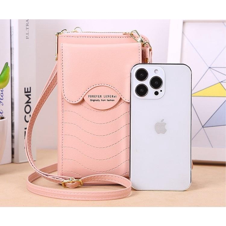 新款大容量手機包 單肩斜挎 拉鍊包 多功能長款手拿包 女士錢包 觸控手機包 單肩斜挎 零錢包 裝手機小包包 時尚鑰匙包-細節圖6